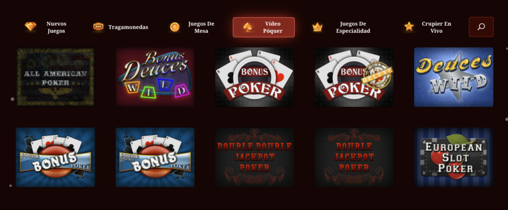 Video Póker BoVegas Casino