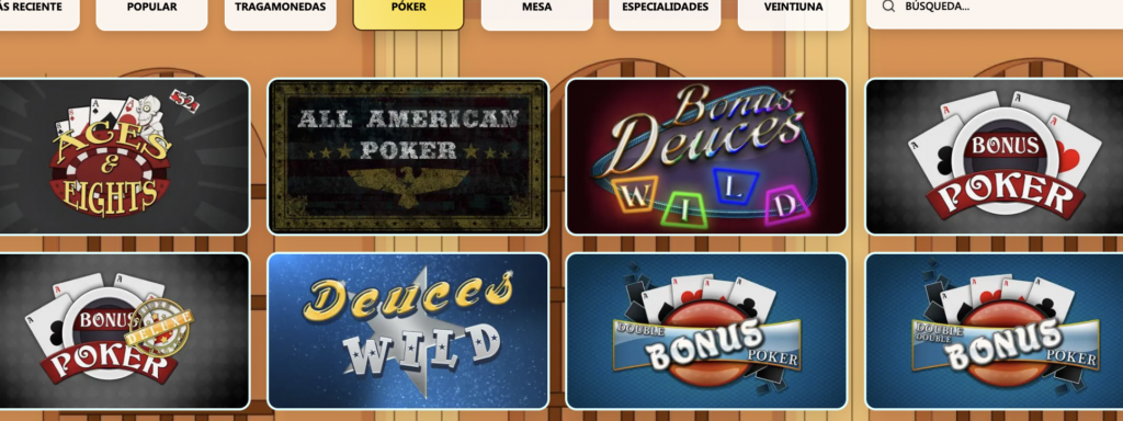 Video Póker Slots Empire Casino
